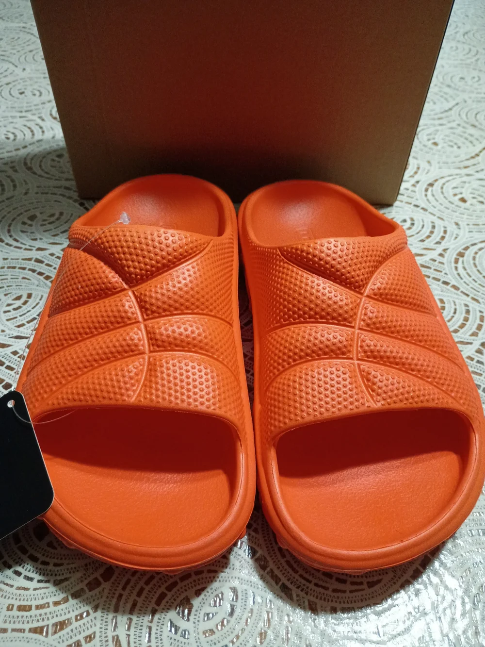 And1 Kids Orange Slide Sandals - Bright Slip-On Pair